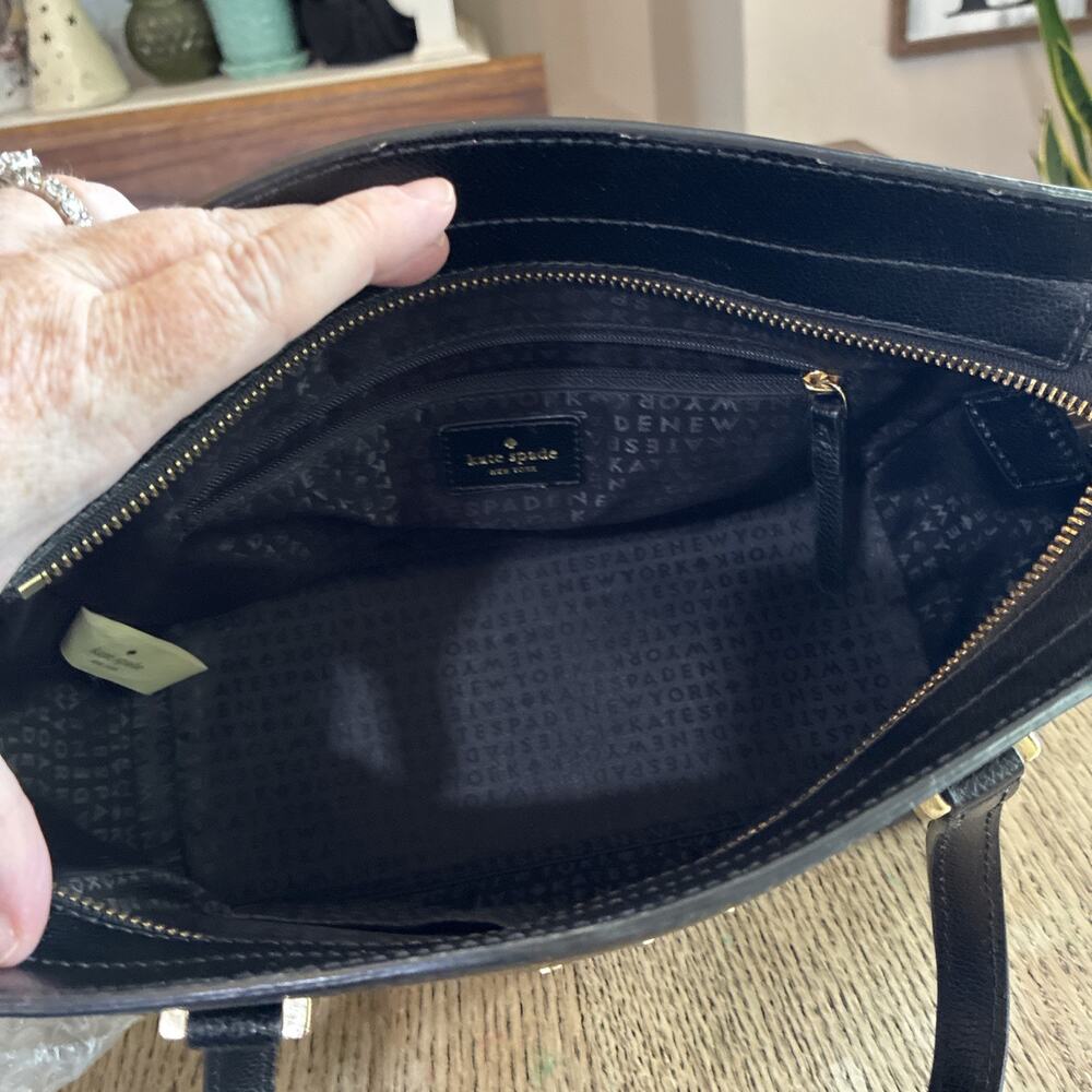 Kate Spade New York Satchel Crossbody And Wallet Set Black Gold Classic - Picture 16 of 16